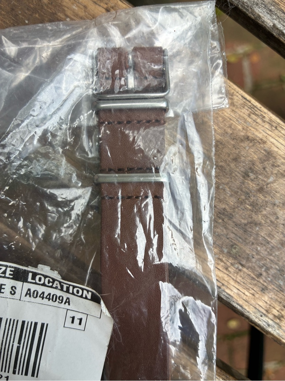 J. Crew Mens Walnut Leather 20mm Watch Strap. NWT…still in the bag.